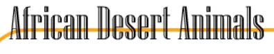 African Desert Animals logo