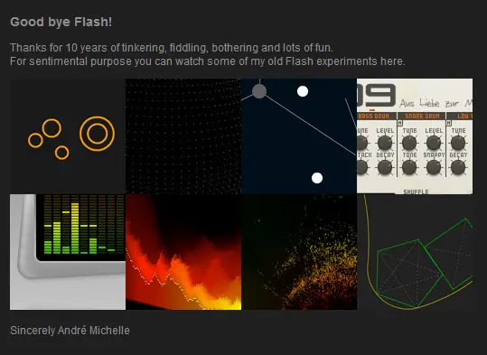 André Michelle's Flash Laboratory Archive logo