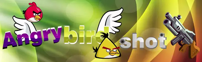 Angry bird shot logo