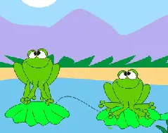 Animated Jigsaw Puzzles - Frog Jump (16 Pieces) logo
