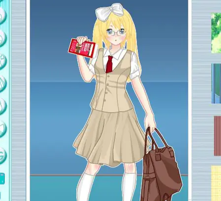 Anime School Girl Dress Up Game logo