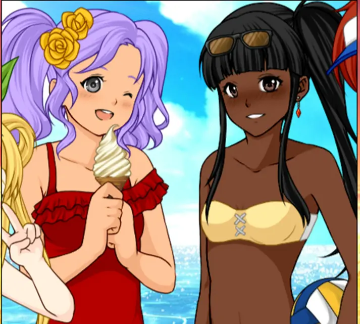 Anime Summer Girls Dress Up Game logo