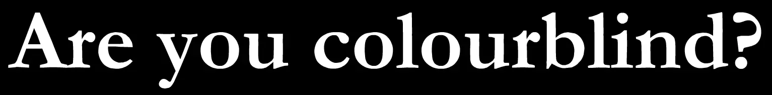 Are you colourblind? logo