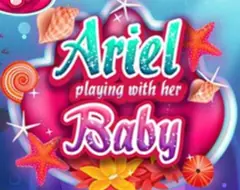 Ariel playing with her Baby logo