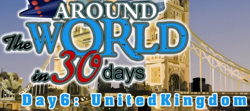 Around The World in 30 days Day 6: United Kingdom logo