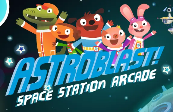 Astroblast! Space Station Arcade logo