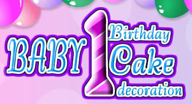 Baby 1 Birthday Cake Decoration logo