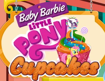 Baby Barbie Little Pony Cupcakes logo