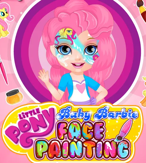 Baby Barbie Little Pony Face Painting logo
