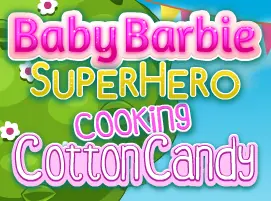 Baby Barbie Superhero Cooking Cotton Candy logo