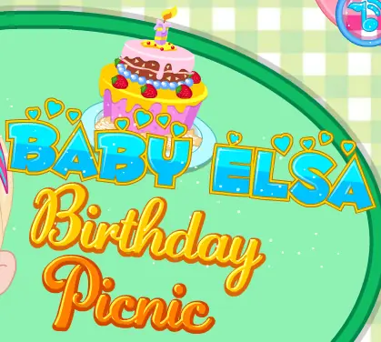 Baby Elsa Birthday Picnic logo