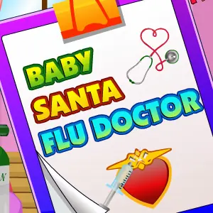 Baby Santa Flu Doctor logo