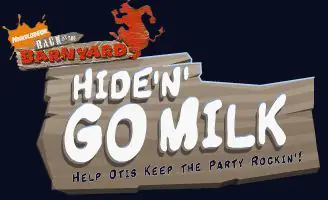 Back at the Barnyard: Hide n' Go Milk logo