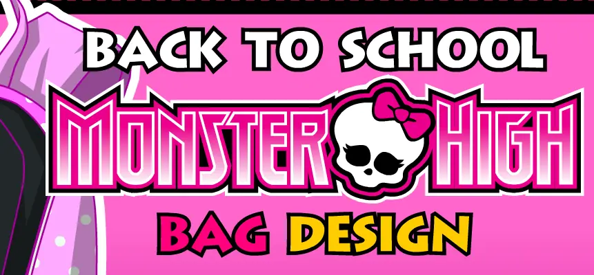 Back to School Monster High Bag Design logo