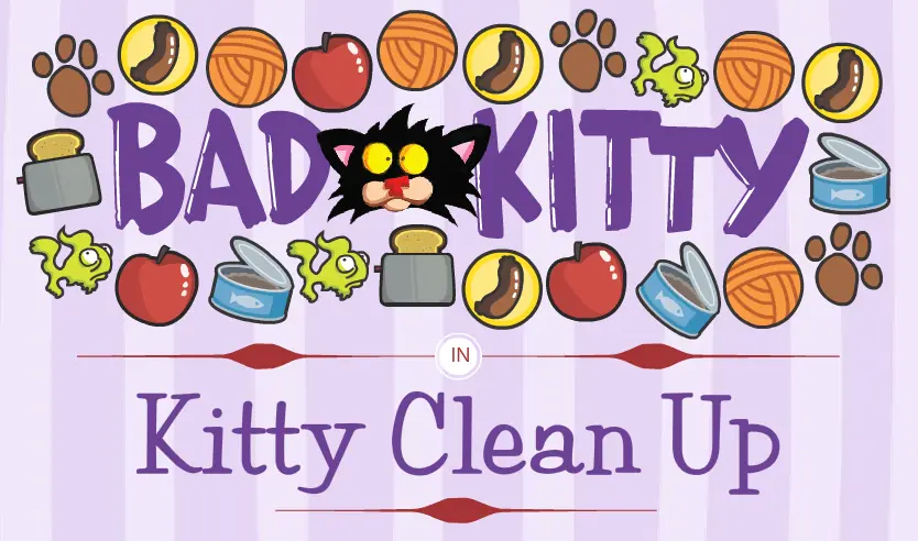 Bad Kitty in Kitty Clean Up logo