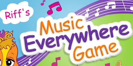 Barney and Friends: Riff's Music Everywhere Game logo