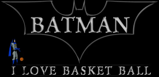 Batman I Love Basket Ball logo