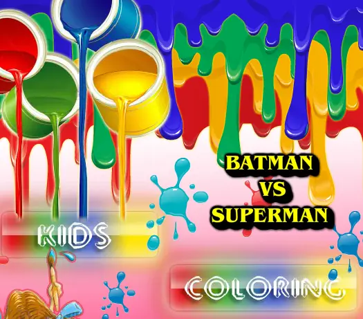 Batman vs Superman Kids Coloring logo
