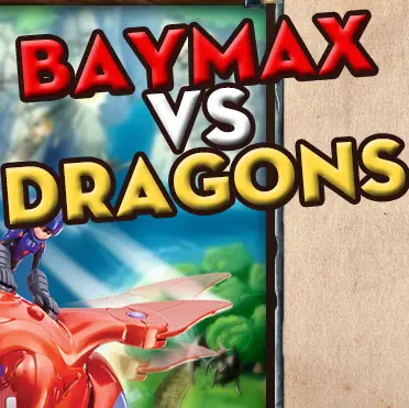 Baymax vs Dragons logo
