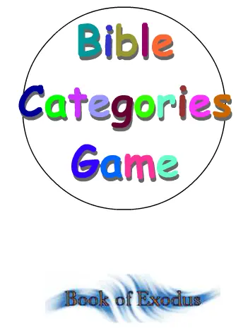 Bible Categories Game: Book of Exodus logo