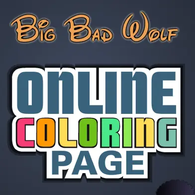 Big Bad Wolf Online Coloring Page logo