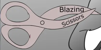 Blazing Scissors logo