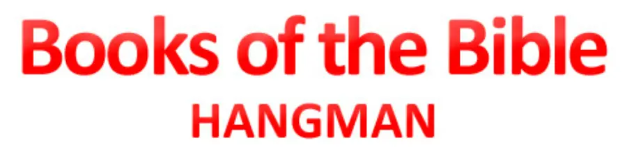 Books of the Bible Hangman logo