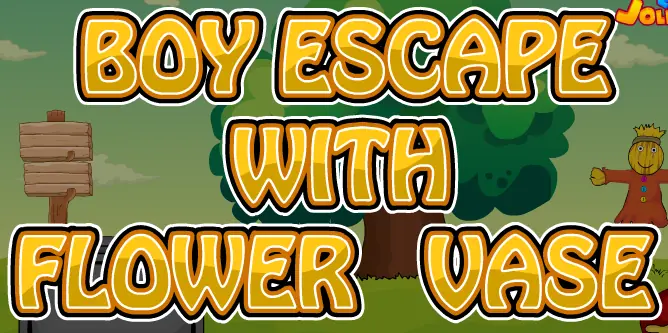 Boy Escape With Flower Vase logo
