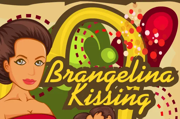 Brangelina Kissing logo