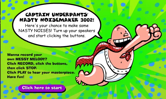 Captain Underpants Nasty Noisemaker 3002 logo