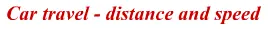 Car travel - distance and speed logo