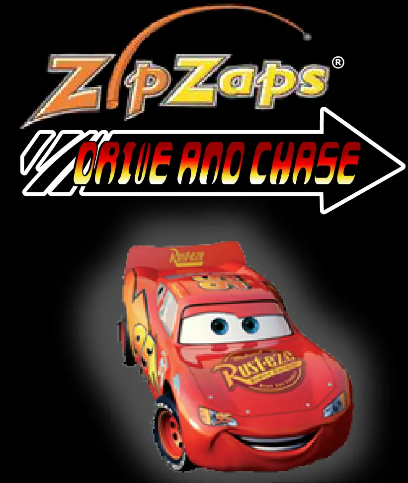Cars Zip Zaps Drive and Chase logo