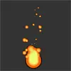 Cartoon like fire logo