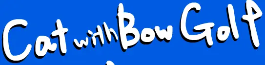 Cat With Bow Golf logo
