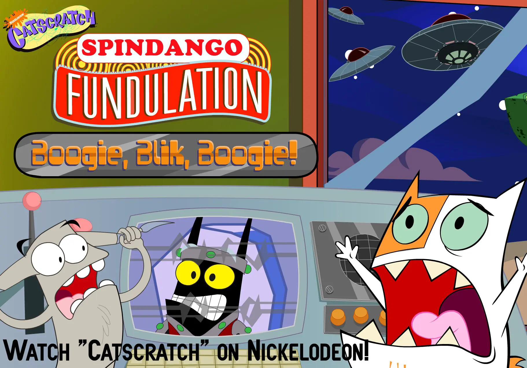 Catscratch: Spindango Fundulation Boogie, Blik, Boogie! logo