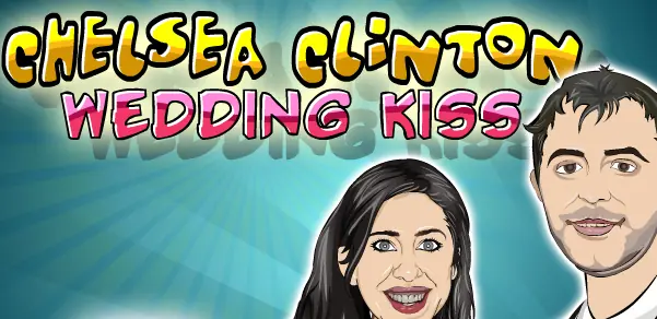 Chelsea Clinton Wedding Kiss logo