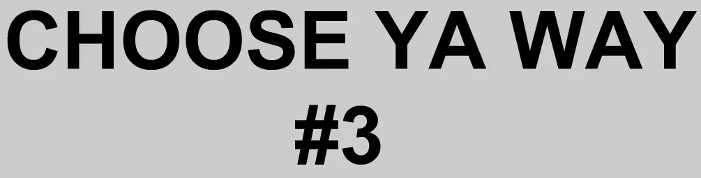 CHOOSE YA WAY #3 logo
