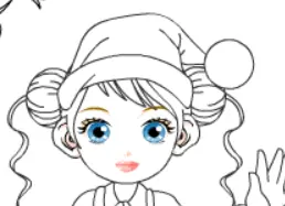 Christmas Girl Painting logo