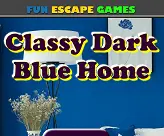 Classy Dark Blue Home logo