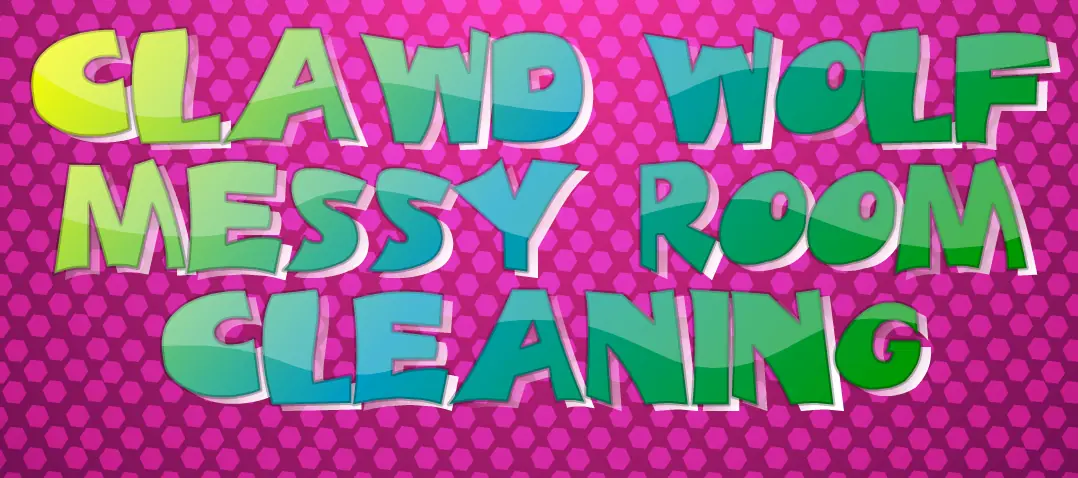 Clawd Wolf Messy Room Cleaning logo