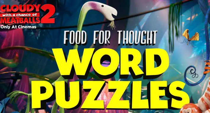 Cloudy with a Chance of Meatballs 2: Food For Thought Word Puzzles logo