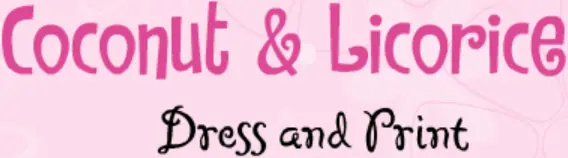 Coconut & Licorice Dress and Print logo