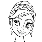 Colorear: Frozen Anna logo