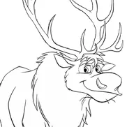 Colorear: Frozen Sven logo