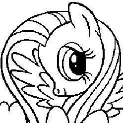 Colorear Pony Fluttershy logo