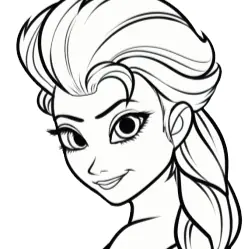 Colorear: Princesa Elsa logo