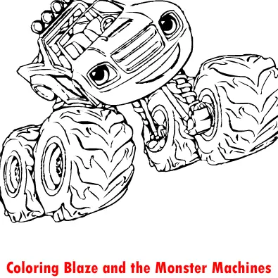 Coloring Blaze and the Monster Machines logo