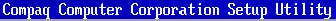 Compaq Computer Corporation Setup Utility logo