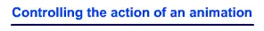 Contolling the action of animation logo