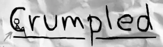 Crumpled logo
